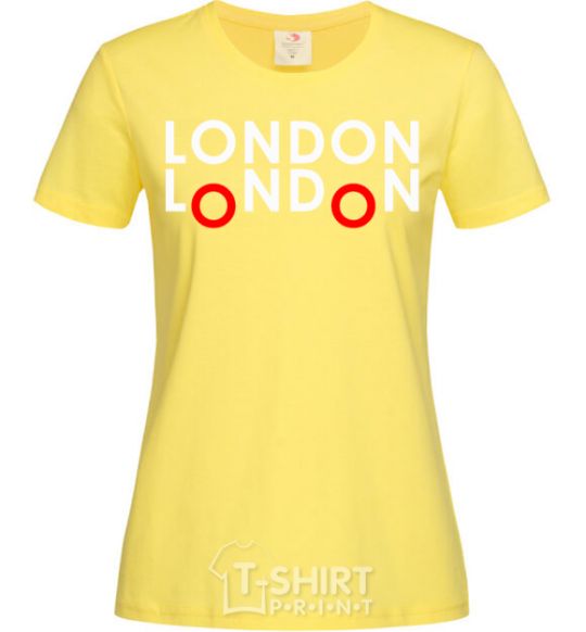 Women's T-shirt London bus cornsilk фото