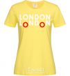 Women's T-shirt London bus cornsilk фото