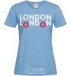 Women's T-shirt London bus sky-blue фото