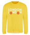 Sweatshirt London bus yellow фото