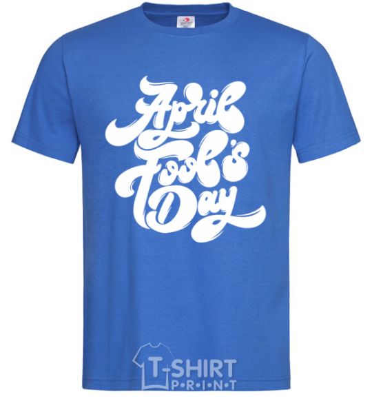 Мужская футболка April fool's day Ярко-синий фото