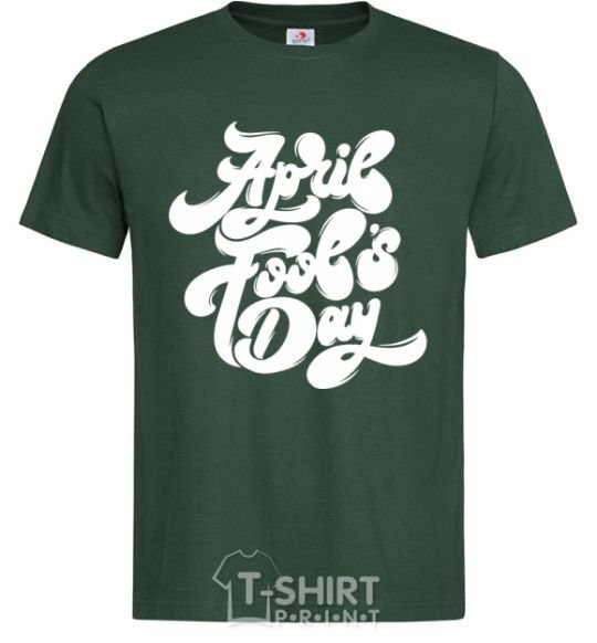 Мужская футболка April fool's day Темно-зеленый фото