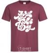 Men's T-Shirt April fool's day burgundy фото