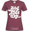 Women's T-shirt April fool's day burgundy фото