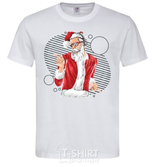 Men's T-Shirt DJ Santa White фото