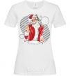 Women's T-shirt DJ Santa White фото
