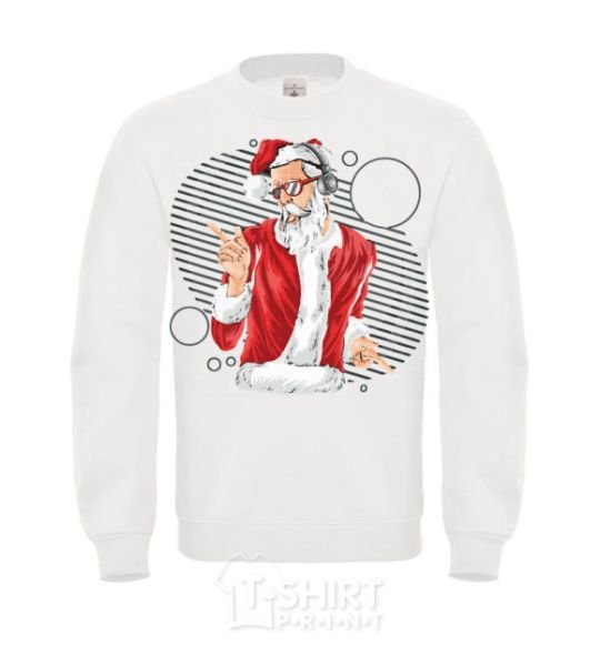 Sweatshirt DJ Santa White фото