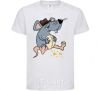 Kids T-shirt Mr. Mouse ate cheese White фото