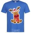 Men's T-Shirt A deer sits royal-blue фото