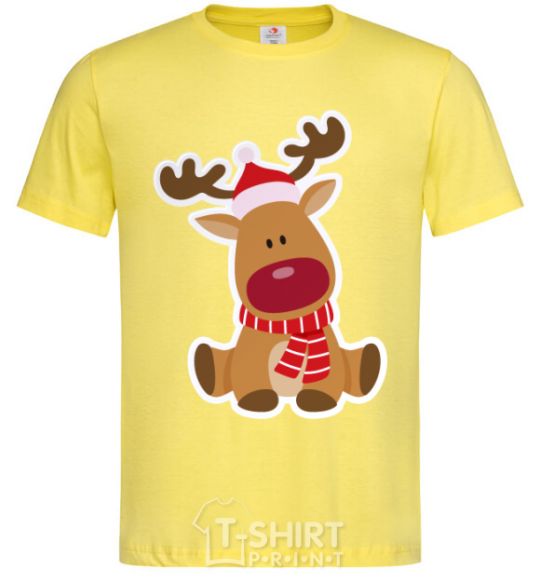 Men's T-Shirt A deer sits cornsilk фото