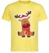 Men's T-Shirt A deer sits cornsilk фото
