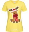 Women's T-shirt A deer sits cornsilk фото