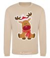 Sweatshirt A deer sits sand фото