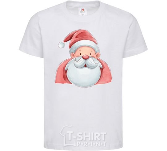 Kids T-shirt Portrait of Santa Claus White фото