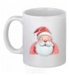 Ceramic mug Portrait of Santa Claus White фото