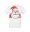 Men's T-Shirt Portrait of Santa Claus White фото