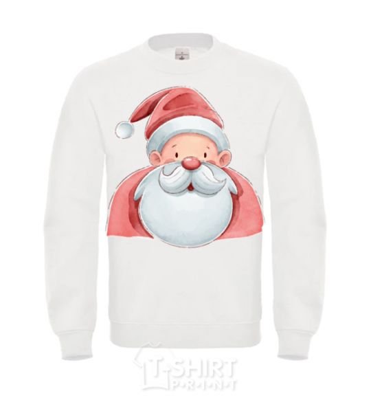 Sweatshirt Portrait of Santa Claus White фото