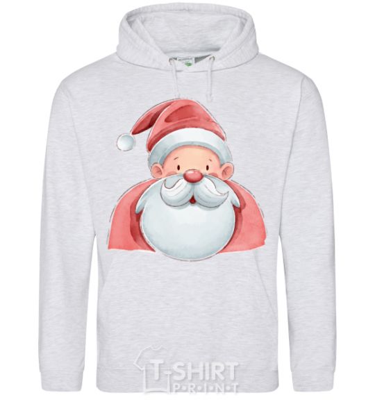 Men`s hoodie Portrait of Santa Claus sport-grey фото