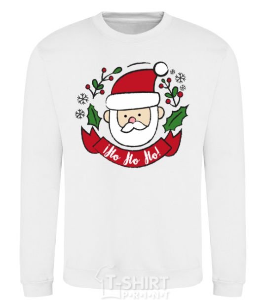 Sweatshirt Ho Ho Ho Santa White фото