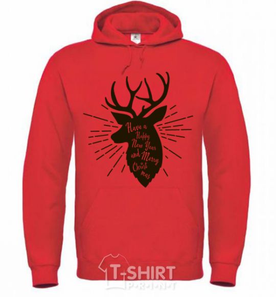 Men`s hoodie Have a happy New Year bright-red фото
