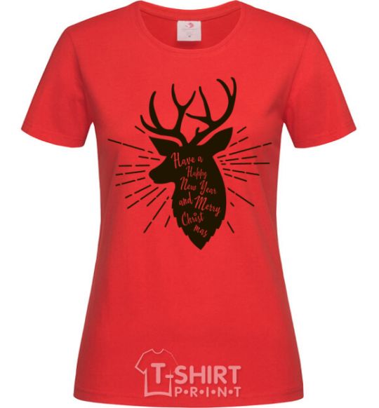 Women's T-shirt Have a happy New Year red фото