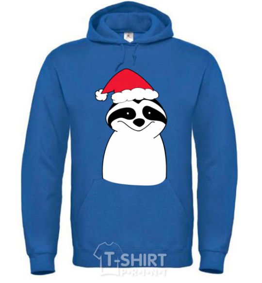 Men`s hoodie New Year's sloth royal фото