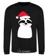 Sweatshirt New Year's sloth black фото