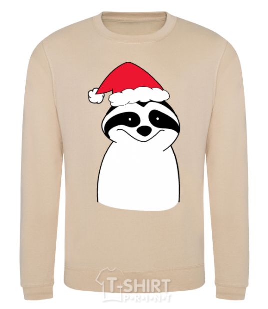 Sweatshirt New Year's sloth sand фото
