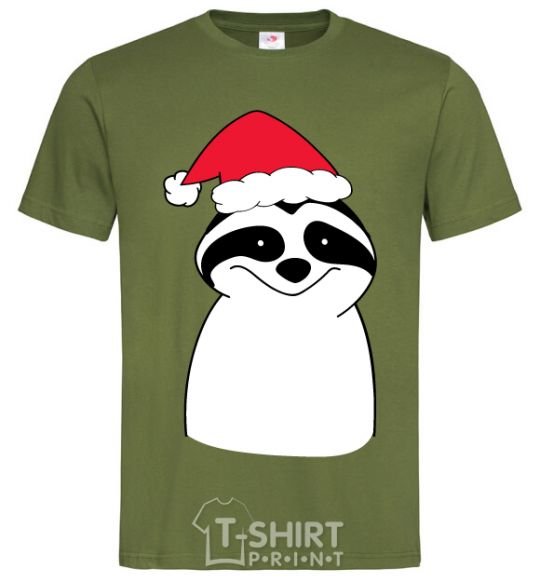 Men's T-Shirt New Year's sloth millennial-khaki фото