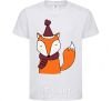 Kids T-shirt A fox in a cap White фото