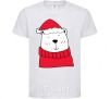 Kids T-shirt New Year's Bear White фото