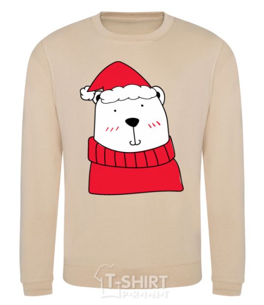 Sweatshirt New Year's Bear sand фото