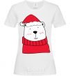 Women's T-shirt New Year's Bear White фото