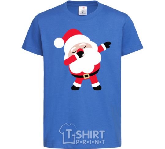 Kids T-shirt Santa Claus dances royal-blue фото
