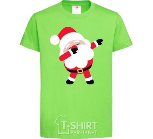 Kids T-shirt Santa Claus dances orchid-green фото