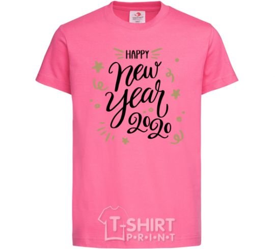 Kids T-shirt Happy New year 2020 heliconia фото