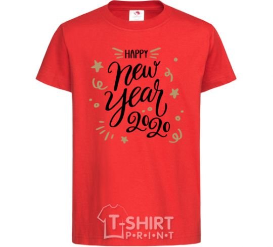 Kids T-shirt Happy New year 2020 red фото