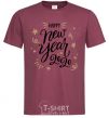 Men's T-Shirt Happy New year 2020 burgundy фото