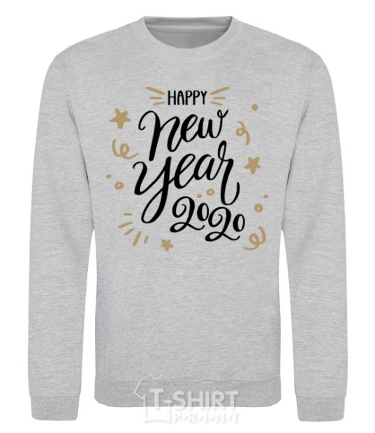 Sweatshirt Happy New year 2020 sport-grey фото