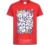 Kids T-shirt Mouse New Year 2022 red фото