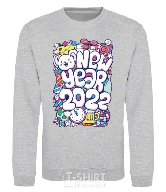 Sweatshirt Mouse New Year 2022 sport-grey фото