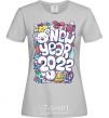 Women's T-shirt Mouse New Year 2022 grey фото