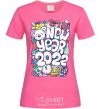 Женская футболка Mouse New Year 2022 Ярко-розовый фото