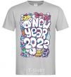 Men's T-Shirt Mouse New Year 2022 grey фото
