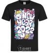 Men's T-Shirt Mouse New Year 2022 black фото