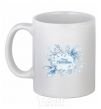 Ceramic mug Merry Christmas snow White фото