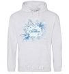 Men`s hoodie Merry Christmas snow sport-grey фото