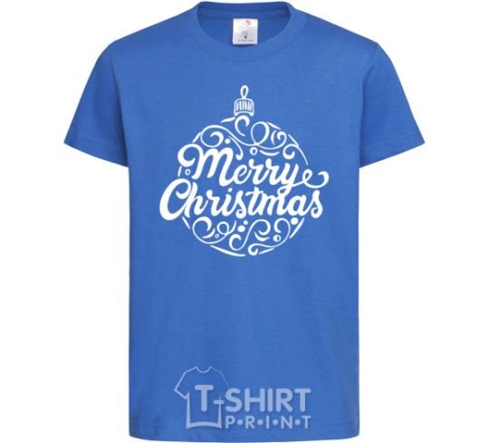 Kids T-shirt Merry Christmas toy royal-blue фото