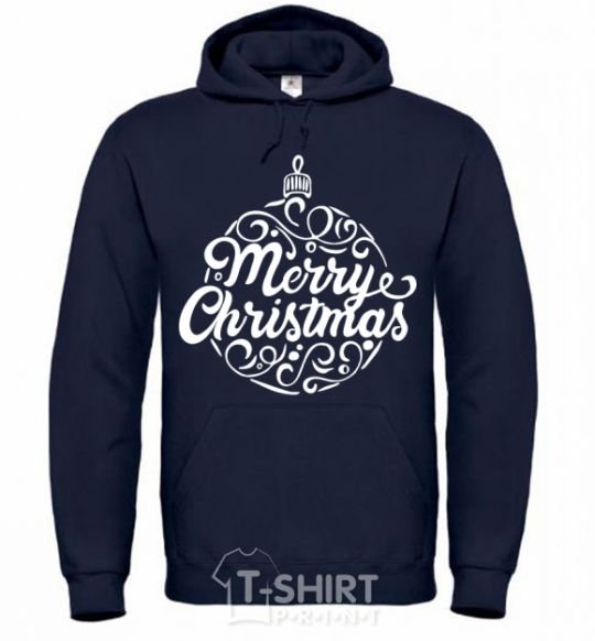 Men`s hoodie Merry Christmas toy navy-blue фото