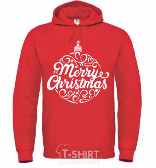 Men`s hoodie Merry Christmas toy bright-red фото